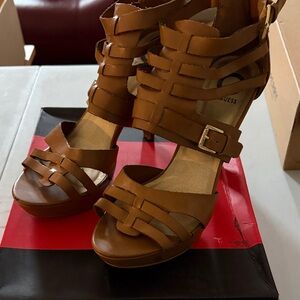 Guess Women's Tan Strappy Heels